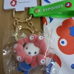 EXPO2025ミャクミャクなりきり立体マスコットフロッキーストラップ　ポチャ