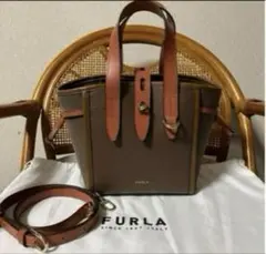 【美品✨】フルラ◉ネットミニ ハンドバッグ ショルダーバッグ 2way レザー