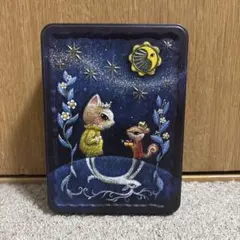 お菓子のミカタ ネコとリス缶 たなかしん 空缶 クッキー缶 空き缶 猫 リス