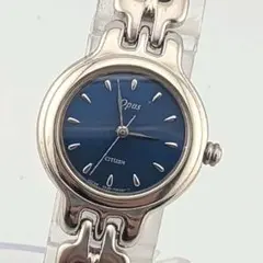 良品 CITIZEN シチズン レディース 腕時計 青文字盤 稼働品
