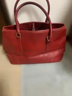 レザー 赤 トートバッグ