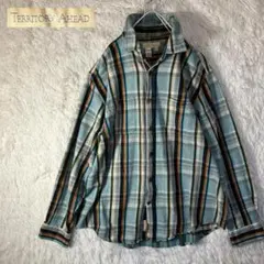 極美品 90s テリトリーアヘッド チェックシャツ 長袖 コットン XL