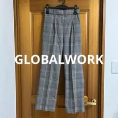 美品‼️GLOBAL WORK チェック柄 ワイドパンツ M