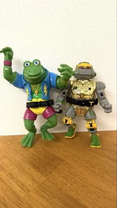 希少 TMNT タートルズ メタルヘッド ジンギスフロッグ フィギュア 2体