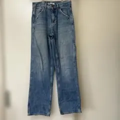 ライトブルーストレートデニムパンツ　ZARA Mサイズ