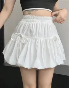 DAZY 女性用の夏向けソリッドカラー ラッフルヘム カジュアルスカート、