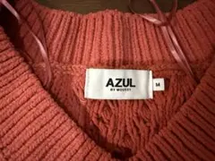 AZUL by moussy オレンジ Vネック セーター M