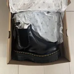 新品未使用！！ ドクターマーチン 厚底 ブラックサイドゴア ブーツ