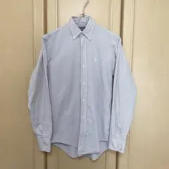 90s ラルフローレン 緑タグ シアサッカー ボタンダウンシャツ ギンガム 紫のサムネイル