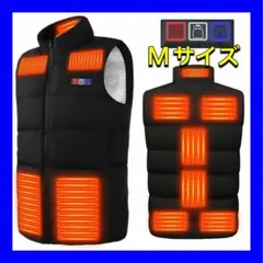 【人気商品】電熱ベスト ヒーター内蔵ベスト 前後11箇所発熱 Mサイズ