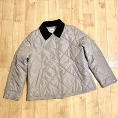 新品 襟付き キルティングジャケット レディース コート キルト ベージュ