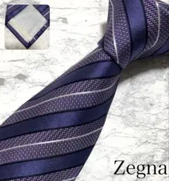 Ermenegildo Zegna ネイビー ネクタイ ソリッド 剣幅8.5cm - メルカリ