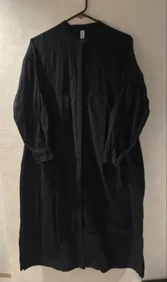 ロング丈シャツワンピース ブラック