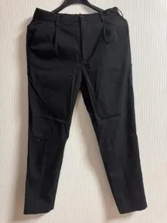 メンズ ブラック スラックス ウエストゴム