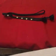 正絹帯締め　ブラック　金色　装飾あり　希少