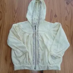 BRANSHES淡い黄色フード付きトレーナー 90サイズ