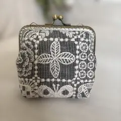 ミナペルホネン　Forest tile がま口ポーチ・財布 ハンドメイド