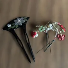 花モチーフ かんざし セット