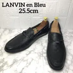 極美品 ランバンオンブルー ドライビングシューズ スリッポン ブラック 25.5のサムネイル