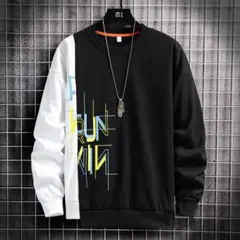 メンズ パーカー トレーナー 丸首 長袖パーカー 春 秋 トレーナー カジュアル