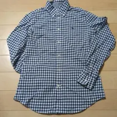 ラルフローレン　ギンガムチェックシャツ　レディースSからM相当　刺繍