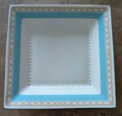 新品未使用品　Noritake HUMMING BLUE スクエアプレートのサムネイル