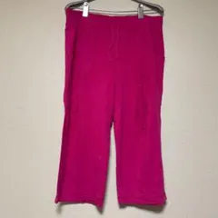 ピンク イージーパンツ 【L】 ワイドパンツ　ボトムス　美脚　ゆったり　おしゃれ