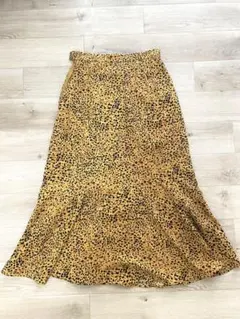 SLYヒョウ柄フレアスカート