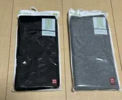 UNIQLO ユニクロ　リブ　レギンス　90サイズ　グレー　ブラック