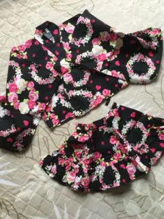 【3〜4歳】花柄浴衣ドレスセット 100cm