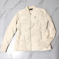 23区 ゴルフ アイボリー キルティングダウンジャケット 1 ニット 白