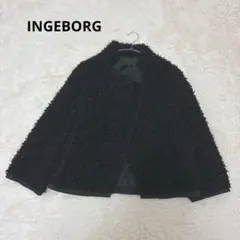 美品✨INGEBORG ピンクハウス ボアジャケット　リボン　ボアブルゾン