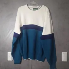 croft ＆ barrow ボーダー クルーネック ニットセーター