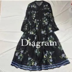 GRACECONTINENTAL マルチフラワーロングワンピース　Diagram