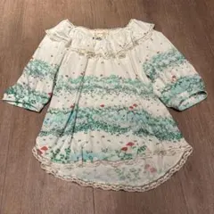 Franche Lippee 五分袖 トップス 花柄 レースのサムネイル