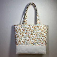 バッグ　ハンドメイド　トートバッグ　花柄　パッチワーク　サブバッグ　エコバッグ