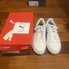 Puma Smash Cat L ホワイト/ヴァーデントグリーン 23.5