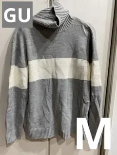 【GU】 タートルネック ニット レディース M グレー 美品