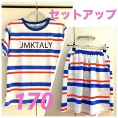 JMKTALY ストライプ Tシャツ ショートパンツ セット