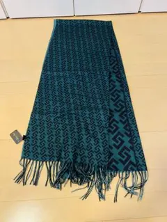 ローマ　ストール　イタリアで購入　黒　緑　ストール フリンジ付き