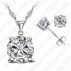 新品　♡2点セット　シルバー925刻印あり czキュービックジルコニア