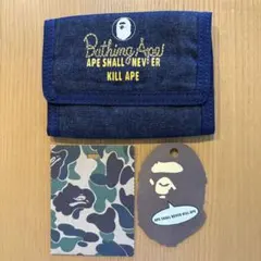 A Bathing Ape デニム 三つ折り財布　新品未使用