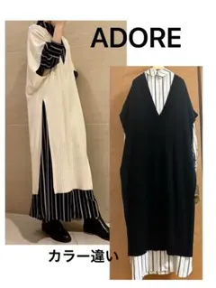 3way ADORE 2WAYニット×ストライプワンピース ジレ レイヤード38