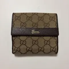 GUCCI グッチ 二つ折り財布 GGキャンバス ブーツチャーム 154182
