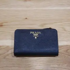 PRADA 二つ折り財布 サフィアーノレザー 【即決値引き有り】