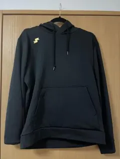 ssk パーカー　L ブラックフード付きジャケット ゴールドロゴ