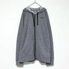 M434 NIKE ナイキ　ジップアップパーカー　ロゴ　Ｌ　グレーのサムネイル