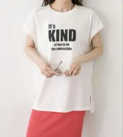 ピュアルセシン フレンチスリーブサイドスリットTシャツのサムネイル