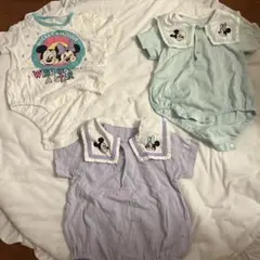 リトシー　ミッキーミニー　ロンパースセット