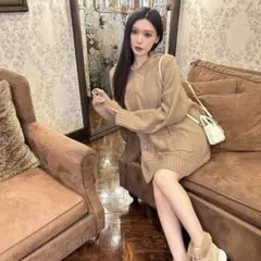 Rady ケーブルニットワンピース